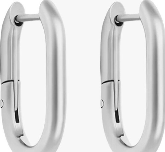 Who Is She Mini Oval Hoops Sølv ONE SIZE