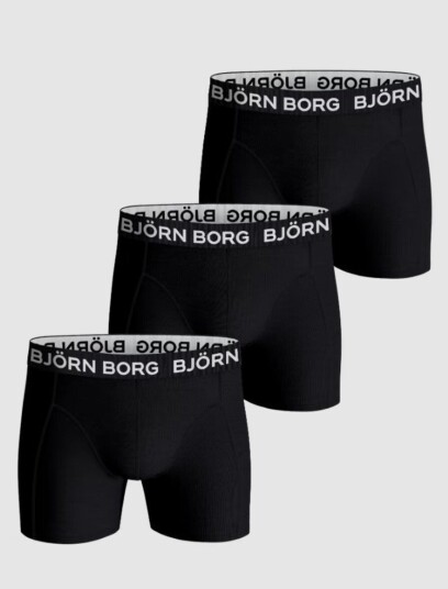 Björn Borg 3 pk Cotton Stretch Boxer Black M