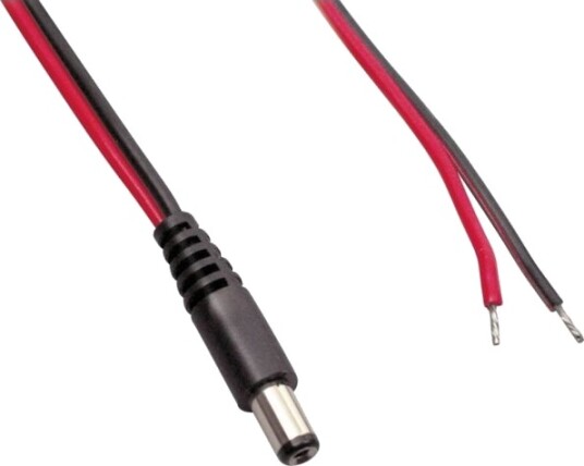 Tru Components Lavvolt Tilkoblingskabel Lavspenningsplugg Åpen Ende 4 Mm 1.70 Mm 1.00 M 1 Stk