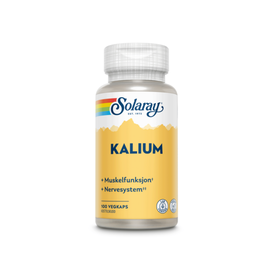 Solaray kalium 100 mg 100 kapsler Solaray kalium 100 mg 100 kapsler