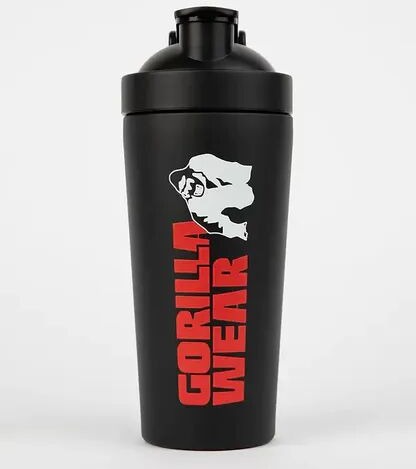 Gorilla Wear Metal Shaker 740 ml, svart metallshaker Gorilla Wear Metal Shaker 740 ml, svart metallshaker