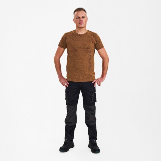 Engel X-treme sømløs T-skjorte Oransje melert SEW-9060-155-109 L-XL