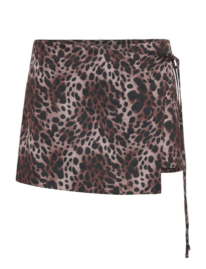 Monki Wrap Skjorts - Brown - 32