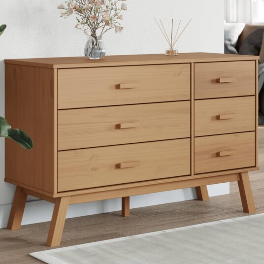 Kommode OLDEN brun heltre furu 8721012133624 Kommode OLDEN brun heltre furu 8721012133624