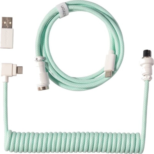 Keychron Coiled Aviator Angled 8K USB-kabel (mint)