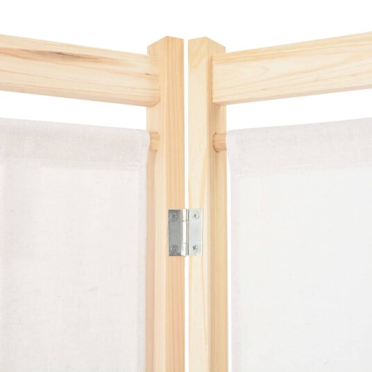 vidaXL Romdeler 6 paneler krem 240x170x4 cm stoff