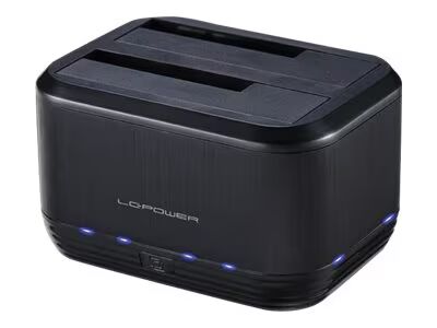 LC Power HDD-dokkestasjon for 2x 2,5"/3,5" SATA - USB 3.0 - Svart LC Power HDD-dokkestasjon for 2x 2,5"/3,5" SATA - USB 3.0 - Svart