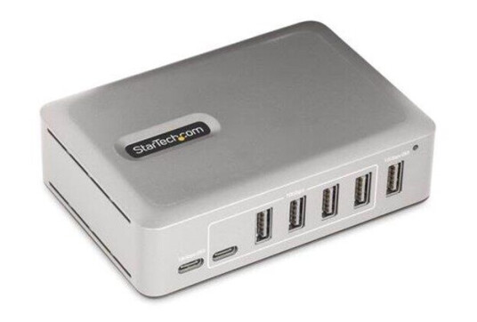 StarTech.com 7-Port USB-C Hub 5x USB-A + 2x USB-C Self-Powered w/ 65W Power Supply USB 3.1 10Gbps Hub w/ BC1.2 Charging USB-hub - 7 porter - Grå StarTech.com 7-Port USB-C Hub 5x USB-A + 2x USB-C Self-Powered w/ 65W Power Supply USB 3.1 10Gbps Hub w/ BC1.2 Charging USB-hub - 7 porter - Grå