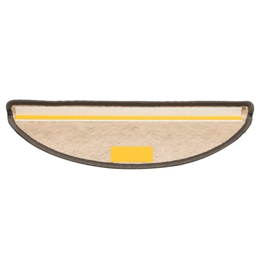 vidaXL Selvklebende trappematter sisal-utseende 15 stk 56x17x3 cm sølv