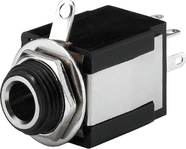Monacor T-637Si 6.3 Mm Sort Sølv Plast 1,2 Cm