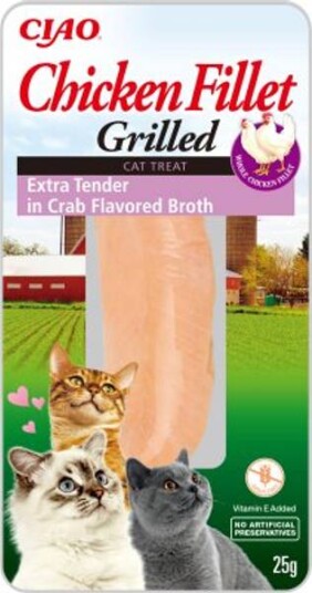 Inaba Foods Kylling i Skaldyrbuljong - Ekstra Møre Kyllingfileter til Katter