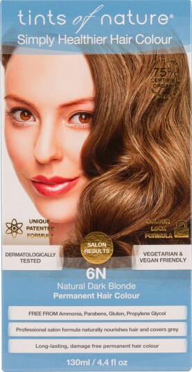 Tints of Nature Natural Dark Blonde Permanent Hair Colour 6N  130 ml