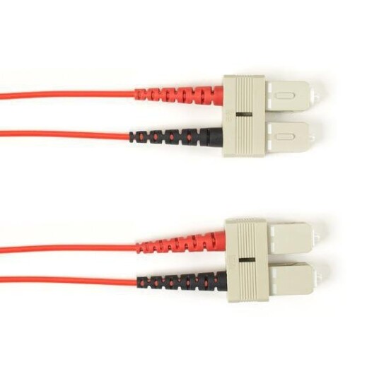 BLACK BOX 62.5 MM FO PATCH CABLE DUPLX, PVC, RED, SCSC