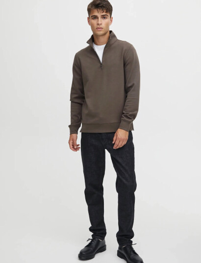 Casual Friday Cfsebastian 0096 Halfzip Sweat   Brown   XL
