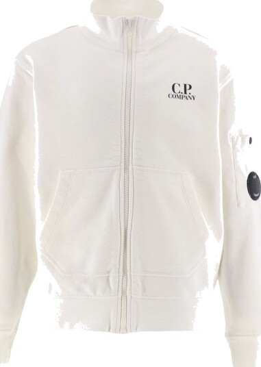 C.P. Company Cardigan Gasbind White m. Svart C.P. Company 8 år 128 Cardigan Hvit