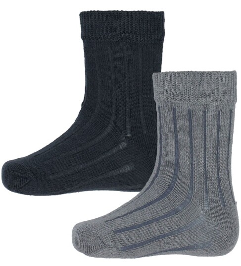 Minymo Ankle Sock Rib (2-Pack) Blue 15-18 Minymo Ankle Sock Rib (2-Pack) Blue 15-18