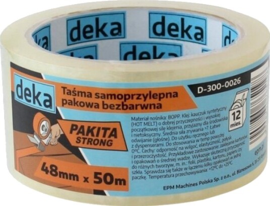 Deka Klart Pakketape Sterk 48Mm*50M Deka Klart Pakketape Sterk 48Mm*50M