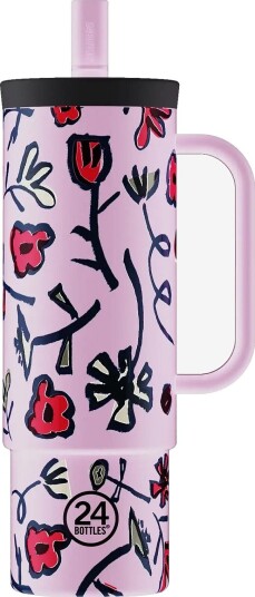 24bottles Straw Cup FIORE DI CAMPO 800 ml