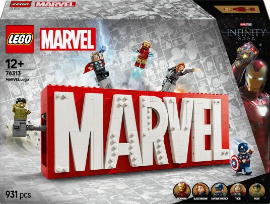 LEGO Super Heroes 76313 MARVEL logo og minifigurer LEGO Super Heroes 76313 MARVEL logo og minifigurer