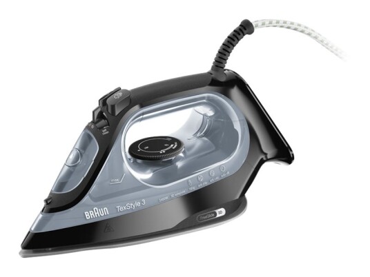 Braun Texstyle 3 Si 3055 Bk Dampstrykejern Med Automatisk Slukking Såleplate: Freeglide 3D Superceramic 2400 W Svart Braun Texstyle 3 Si 3055 Bk Dampstrykejern Med Automatisk Slukking Såleplate: Freeglide 3D Superceramic 2400 W Svart