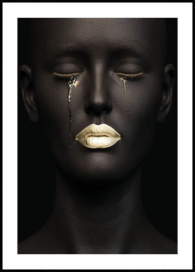 Golden Tears Portrait Plakat Plakat / 100x150cm