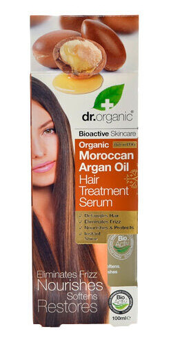 Dr. Organic Hårserum med Arganolje 100 ml - Anti-krus og Glansfull