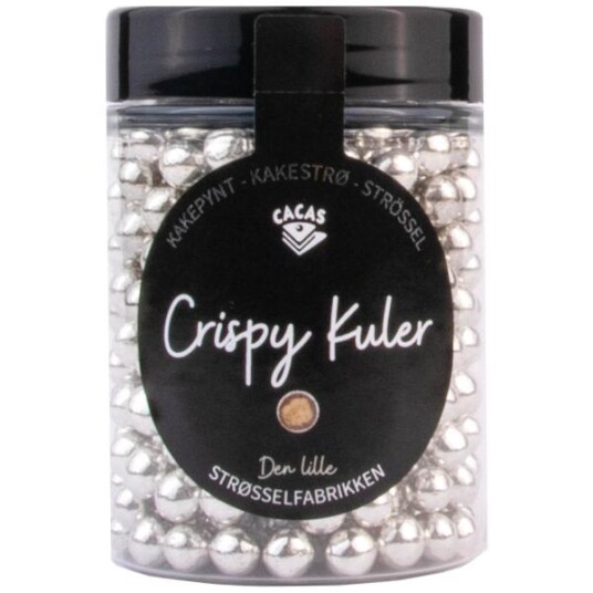 Cacas Crispy kuler 6mm 75g sølv Cacas Crispy kuler 6mm 75g sølv