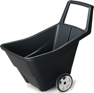 Prosperplast Load&Go Iii Manual Wheelbarrow 2 Hjul Solide Hjul Plast Sort 95 L