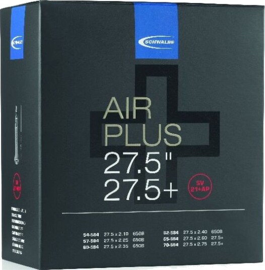 Schwalbe Air Plus slange 27,5" 2.10-2.75 (54-70-584) med 40mm Racerventil