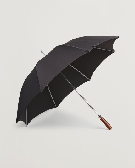 Fox Umbrellas Chestnut Straight Umbrella Black Fox Umbrellas Chestnut Straight Umbrella Black