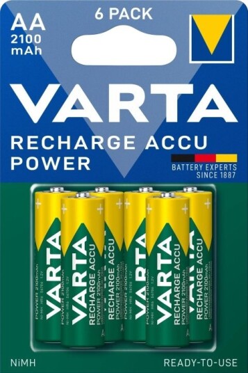 Varta 2100mAh Oppladbare AA Batterier 6-pakning NiMH