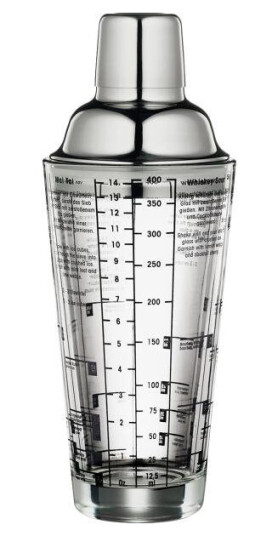 Cilio  Cocktailshaker med oppskrifter på siden 400 ml