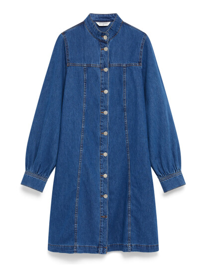 MSCH Copenhagen Mschrylan Elena Shirt Dress   Blue   L/XL