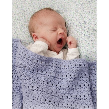 Sleepyhead by DROPS Design Babyteppe Hekleoppskrift 66 80 cm