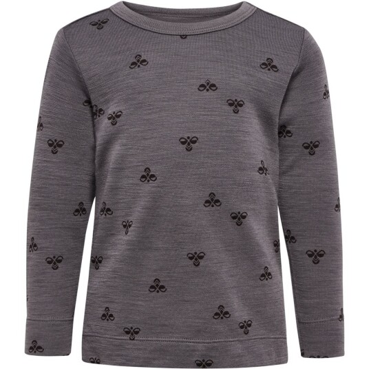 Hummel Charcoal Gray Mini Ull T-Shirt L/S 98