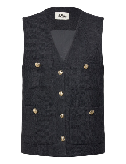 Lollys Laundry Edel Vest Ss - Black - XL