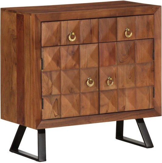 Kommode honningbrun 70x35x70 cm heltre akasie