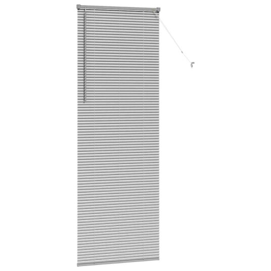 Vindu Persienne med gardiner Manual sølv Aluminium Vindu Persienne med gardiner Manual sølv Aluminium
