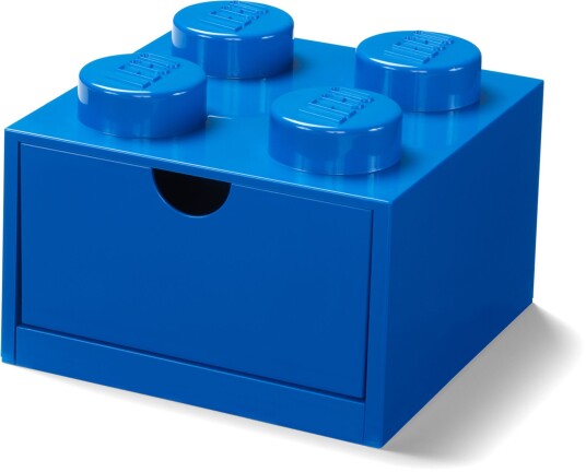 LEGO Storage Desk Drawer 4 bricks oppbevaring med 1 skuff 16 x 16 cm bright blue