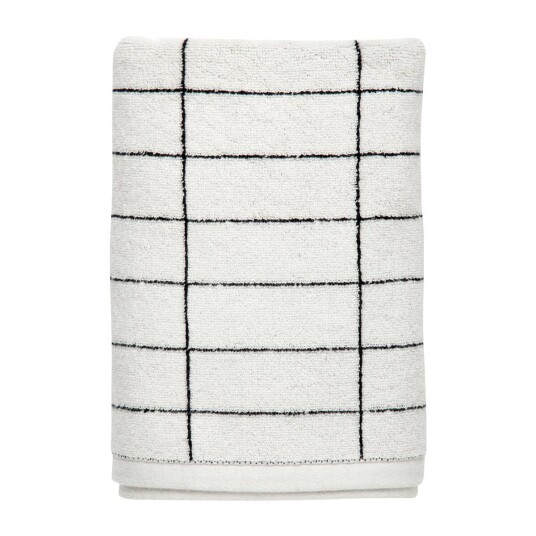 Mette Ditmer Tile Stone gjestehåndkle 38 x 60 cm 2-pakning Offwhite-black Mette Ditmer Tile Stone gjestehåndkle 38 x 60 cm 2-pakning Offwhite-black