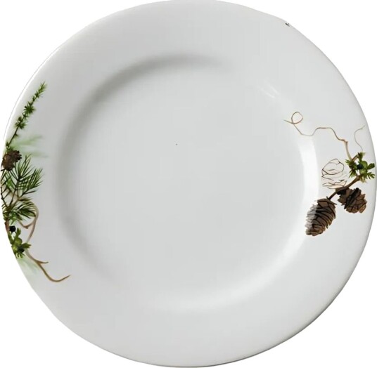 Magnor - Nostalgi tallerken 22 cm hvit/grønn