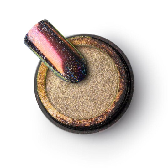 Brillbird Norge Chrome Pigment Pulver -Diamond holo gold Brillbird Norge Chrome Pigment Pulver -Diamond holo gold