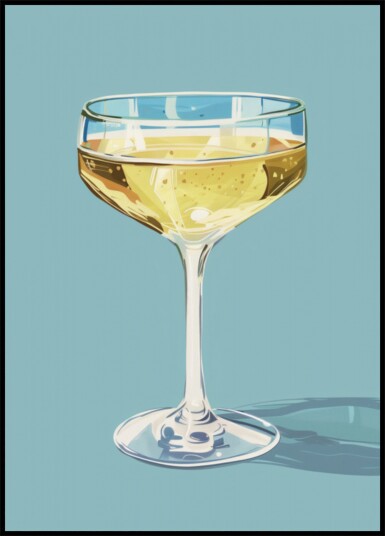 Sparkling Champagne Coupe Plakat / 100x150