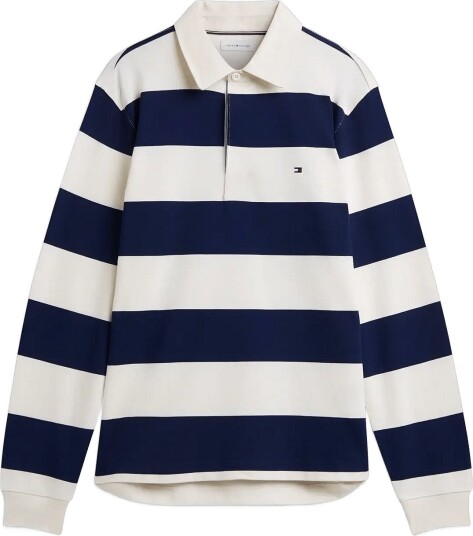 Tommy Hilfiger Essential Stripe Rugby IVORY PETAL CARBON NAVY XXL