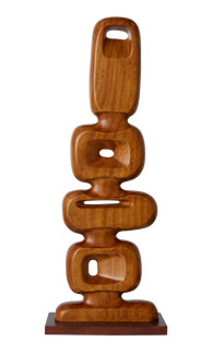 Skulptur 25 x 71 cm Tre Brun
