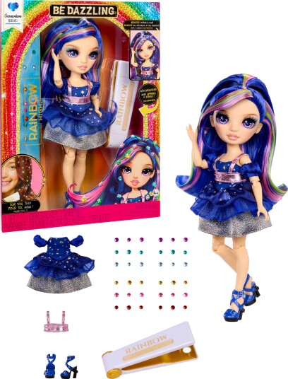 Rainbow High Be Dazzling Motedukke Genevieve Bleue Blå Rainbow High Be Dazzling Motedukke Genevieve Bleue Blå
