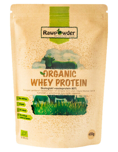 Organic Whey Protein, Myseprotein 80%, 400 g