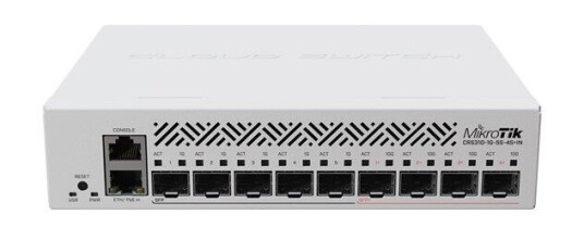 MikroTik CRS310-1G-5S-4S+IN / L3 Switch (4 x 10 Gigabit SFP+ / 5 x Gigabit SFP)