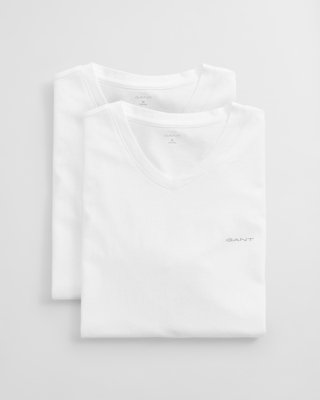 Gant 2-pack v-hals t-skjorter WHITE XXL Gant 2-pack v-hals t-skjorter WHITE XXL