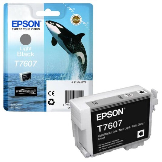 Epson T7607 LBK blekkpatron - C13T76074010 Original - Lys Svart 25,9 ml Epson T7607 LBK blekkpatron - C13T76074010 Original - Lys Svart 25,9 ml